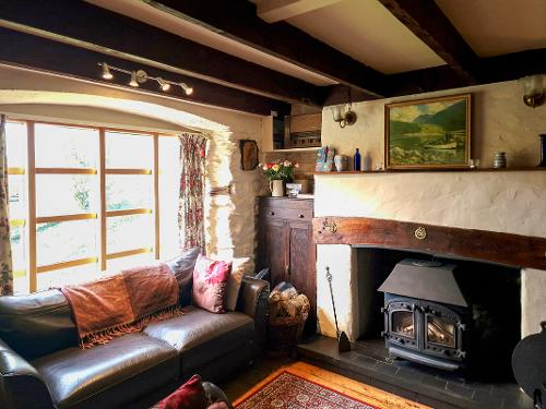 Living room with woodburner